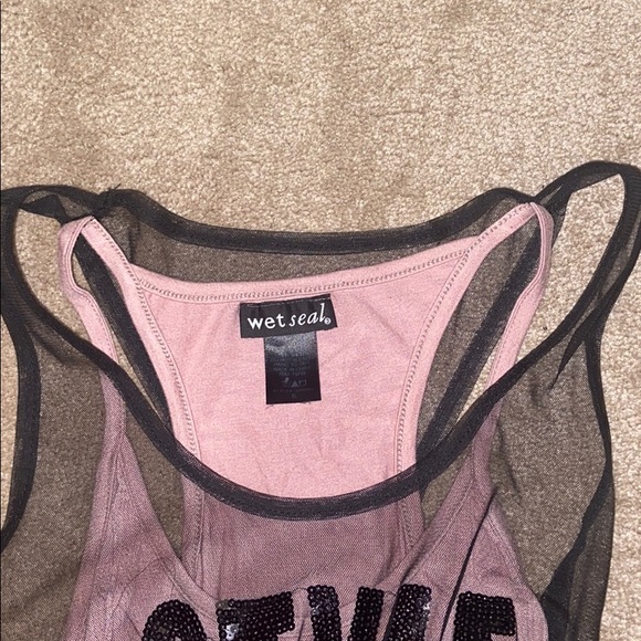 Black & Pink 🎀 Sequins Tank - Picture 4 of 4